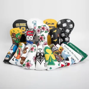 Durable PU Leather Golf Putter Headcover and Dustproof Driver Covers