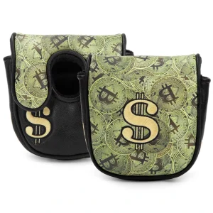 Durable PU Leather Magnetic Golf Blade Putter Headcover