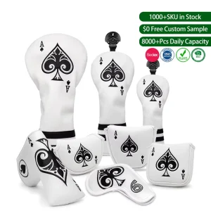 Durable PU Leather Waterproof Golf Putter Head Cover and Driver Head Covers