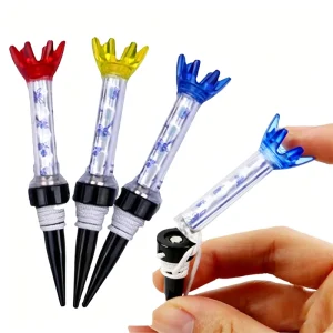 Durable Plastic Four Prongs Golf Tee with Four leaf Clover Golf Ball Holder Golf Training Practice Tees