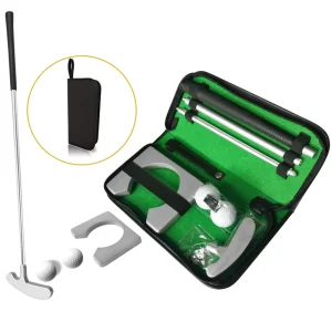 Durable Portable Aluminum Golf Gift Sets Right Hand Golf Putter Set Kit for Indoor Office Practice