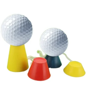 Durable Practice Tee Driving Range & Winter Play 4-in-1 Rubber Winter Golf Tee Set Golf Rubber Winter Tee with Anti-Loss Rope