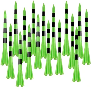 Durable Stable 3 1 4 Inch Black Striped Golf Tees Golf No Friction 5 Prong Tees Plastic Golf Tees