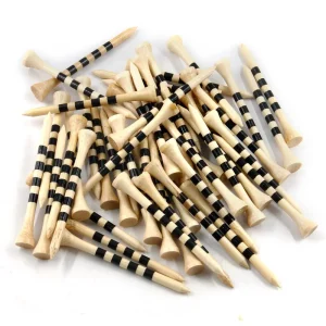Durable Stable Multicolored Printed Bamboo Golf Tees 70mm & 83mm Selection Eco Friendly Step Tees for Driving Range