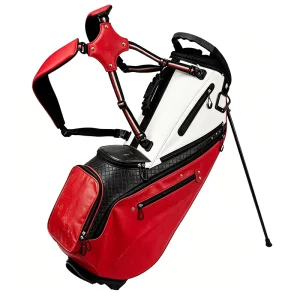 Durable Women’s Golf Bag White & Red Lightweight Waterproof Nylon Design