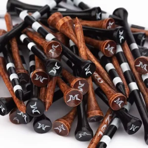 Durable Wooden Golf Training Tees with Custom Logo Printed
