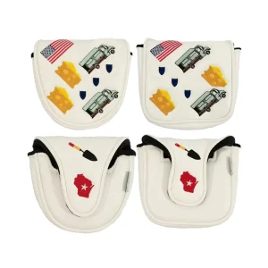 EVA Foam Lined Waterproof Golf Headcovers with Embroidery Shock Absorbing Secure Magnetic Closure Durable Golf Accessories