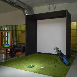 Easy Setup Home Golf Equipment Simulator Enclosure Indoor Sim Enclosure Box Golf Bay Impact Screen Golf Training Aids