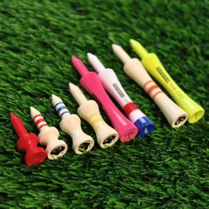 Eco Friendly Lightweight Durable Step Wooden Golf Tees Custom Logo 25mm 31mm 37mm 43mm 51mm 59mm 70mm Sizes Factory Direct Price
