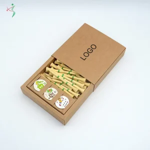 Eco Friendly OEM Printed Unique 70MM Wooden Golf Tees Personalized Golf Gift Set for Golfer
