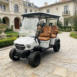 Eco Smart 4 Seat Electric Golf Cart Premium Suspension Low Noise Zero Emission for Community Travel Resorts
