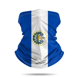 El Salvador Flag Pattern Face Cover Custom High Quality Tube Neck Gaiter for Sport Cycling Fishing Daily Accessories