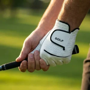 Elastic Adjustable Custom Left Hand Cabretta Leather Golf Glove for Men
