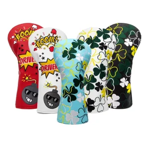 Elastic Band Custom Embroidered Golf Driver Headcover