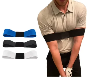 Elastic Golf Swing Trainer Band Arm Posture Correction Belt for Beginners and Professional Practice Aid