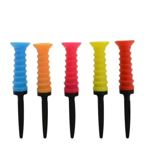 Elastic Golf Tees with Multiple Colors Durable Shock Resistant Golf Tees Golf Accessories for Golfers