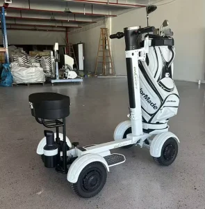 Electric 2000W Foldable 10 inch Four wheel Golf Scooter for Outdoor Golf Trolley