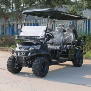 Electric 6 Seater Golf Carts 60V Off Road Tires Golf Cart
