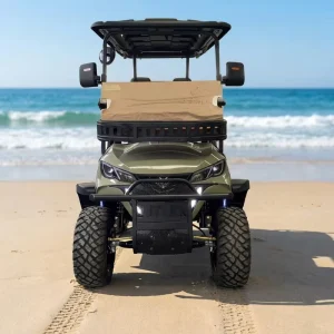 Electric 6 seater Four wheel Off road Golf Cart with Metal Construction and Bag Holder