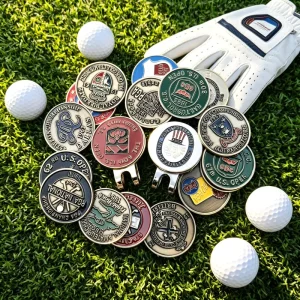 Electric Assorted Women’s Golf Ball Marker Display Case With Hat Clip Green Reader Personalised Golf Customizeable