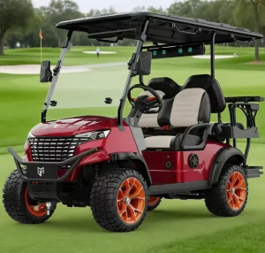 Electric Golf Cart 4 Seat Golf Cart 2+2 Seater Golf Cart 48V Lithium Golf Cart High Ground Clearance Golf Cart
