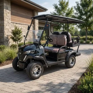 Electric Golf Cart 4 Wheel Rechargeable Removable Canopy Convertible Cart for Course Resort