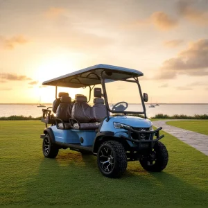 Electric Golf Cart 6 Seats Lithium Battery Street Legal Certified Model for Sightseeing and Golf Course