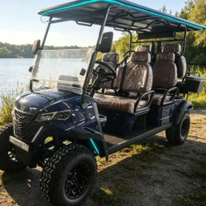 Electric Golf Cart 6 Seats Lithium Battery Street Legal Certified for Sightseeing and Golf Course