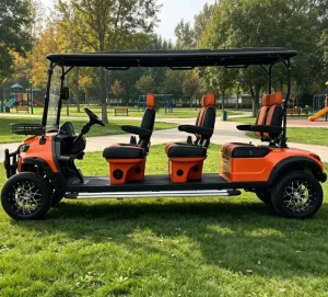 Electric Golf Cart Six Forward Seats Lithium Battery Street Legal Certified for Sightseeing and Golf Course