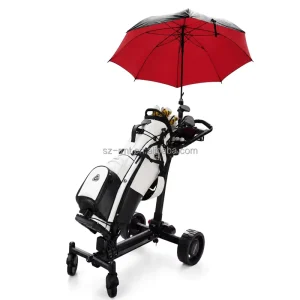 Electric Golf Cart Trolley Remote Controlled Golf Push Cart with Powerful Battery and Foldable Design