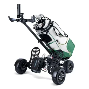 Electric Golf Scooter 3 in 1 Ride on Push Pull Golf Bag Trolley with Holder for Golf Course Use