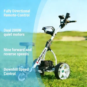 Electric Golf Trolley With Remote Control 400W Tubular Motors LCD Display Handle Simply Fold