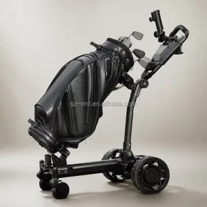 Electric Golf Trolley with Remote Control 500W Motor Lightweight Golf Cart for Golf Bags Equipment 35-40km Range Auto Following