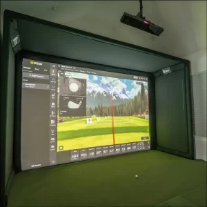 Electric Indoor Retractable Golf Impact Screen Motorized Roll Down Golf Projector Screen