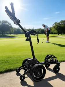 Electric Push Buggy with Intelligent Foldable Remote Control Follow Me Auto Balancing Golf Trolley Golf Caddy