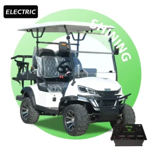 Electric Utility Vehicle 4 Seater Golf Cart Aluminum Alloy Wheels Off-road Tire Mini Golf Cart