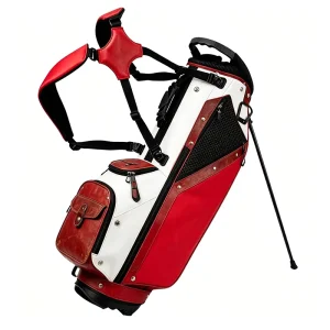 Elegant Golf Bag Orange & Black Lightweight Waterproof Nylon Design for Men & Women
