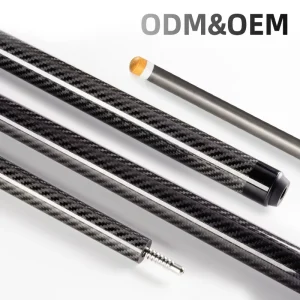 Elite 11.5/11.8/12.5mm Low-Deflection Glossy Finish Professional Stick Carbon Fiber Pool Cue for League Matches OEM
