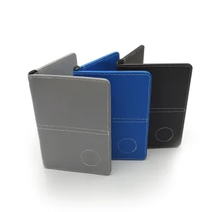 Embossed Logo Golf Scorecard Holder Leather Yardage Book Cover