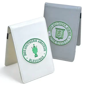 Embroider Logo Business Elegant Leather Golf Scorecard Holder for Cuntry Club