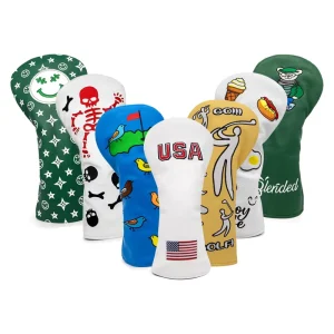 Embroidered Golf Wood Club Headcover with Elastic Band