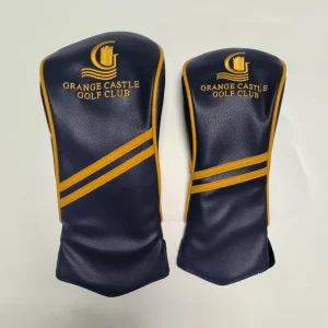 Embroidered Logo PU Leather Golf Driver and Wood Headcover