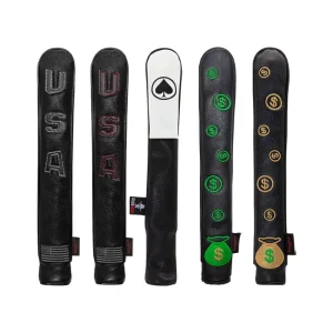Embroidered PU Leather Alignment Stick Cover Holds 2 Sticks