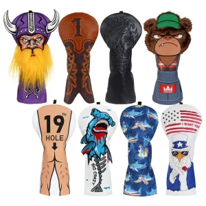 Embroidery Brown Cowboy Golf Club Headcover