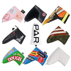 Embroidery Golf Accessories Gift Putter Cover Custom Golf Headcover Magnetic Closure Golf Club Protection Covers