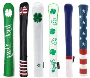 Embroidery Golf Headcover PU Leather Alignment Stick Golf Head Cover