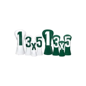 Embroidery Golf Headcovers Leather Golf Club Headcover OEM Driver Head Covers PU Leather Golf Wood Cover