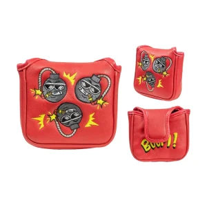 Embroidery Logo Pu Leather Square Golf Cover Putter Magnetic Club Mallet Headcover Golf Accessories