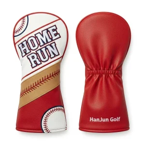 Embroidery PU Waterproof Golf Wood Head Covers with Custom Patterns for Driver and Fairway Woods Golf Club Protection
