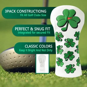 Embroidery Pu Leather Custom Headcover Driver Wood Cover Club Golf Headcovers Golf Accessories
